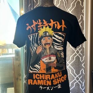 Naruto Shippuden Ichiraku Ramen Shop T-Shirt Tee Shirt Mens Small Black